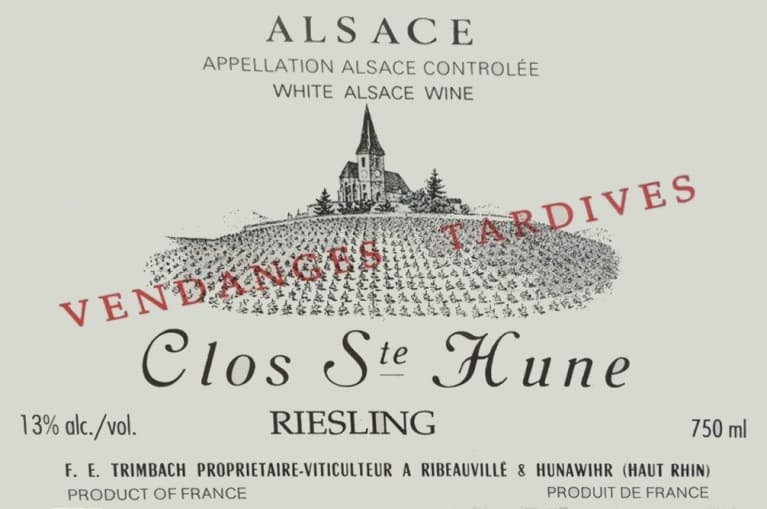Clos Sainte Hune Vendanges Tardives