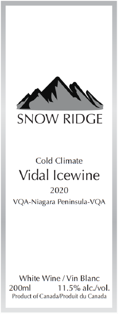 Cold Climate Vidal Icewine