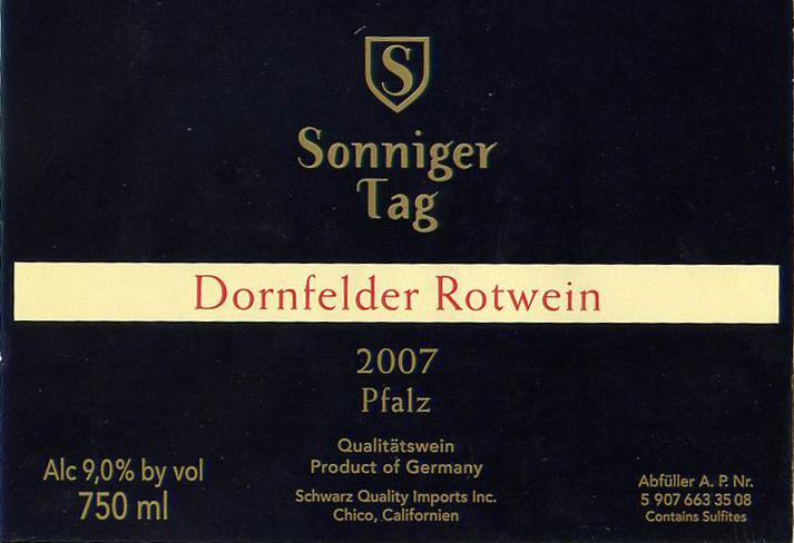 Dornfelder Rotwein