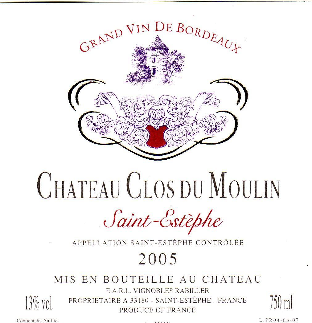 Clos Du Moulin Saint Estephe