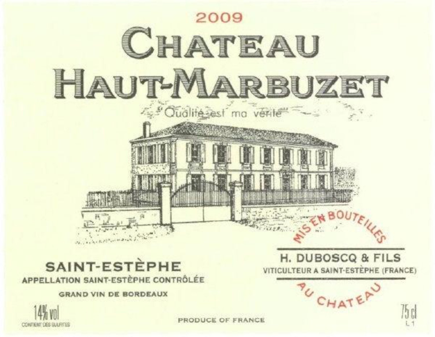 Chateau Haut Marbuzet Saint Estephe