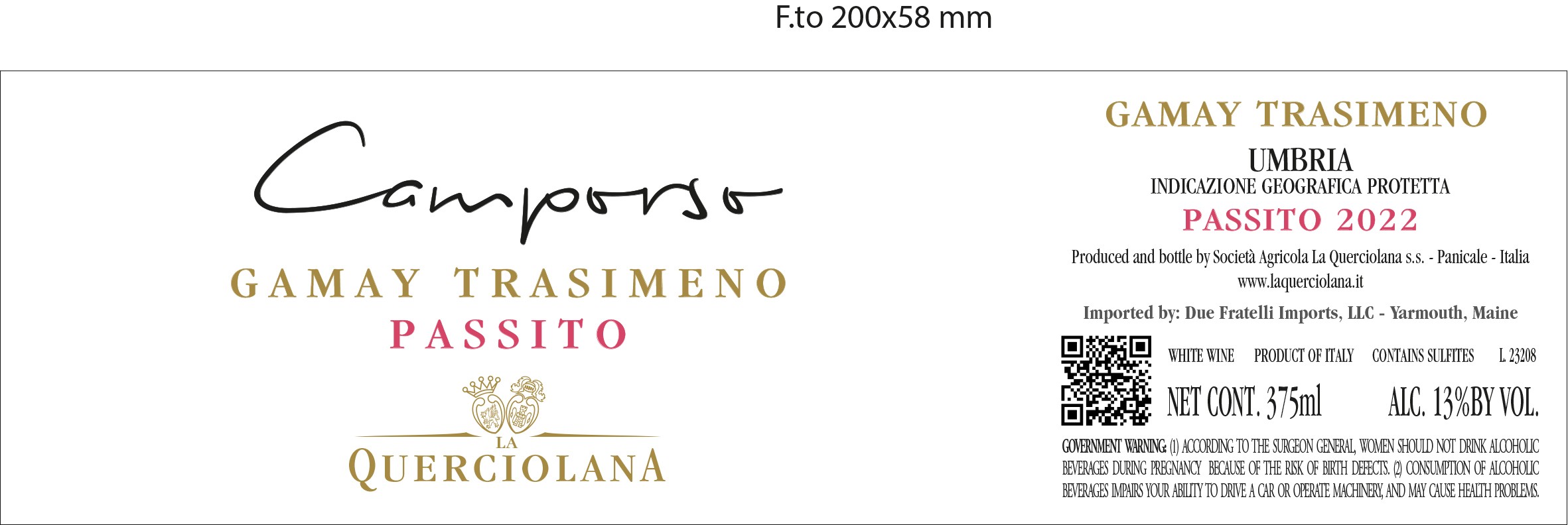 Comporso Gamay Trasimeno Passito