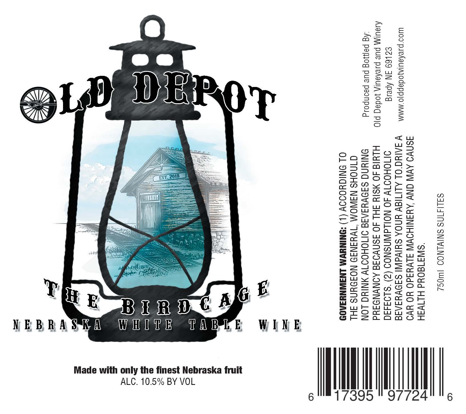 The Birdcage Nebraska White Table Wine