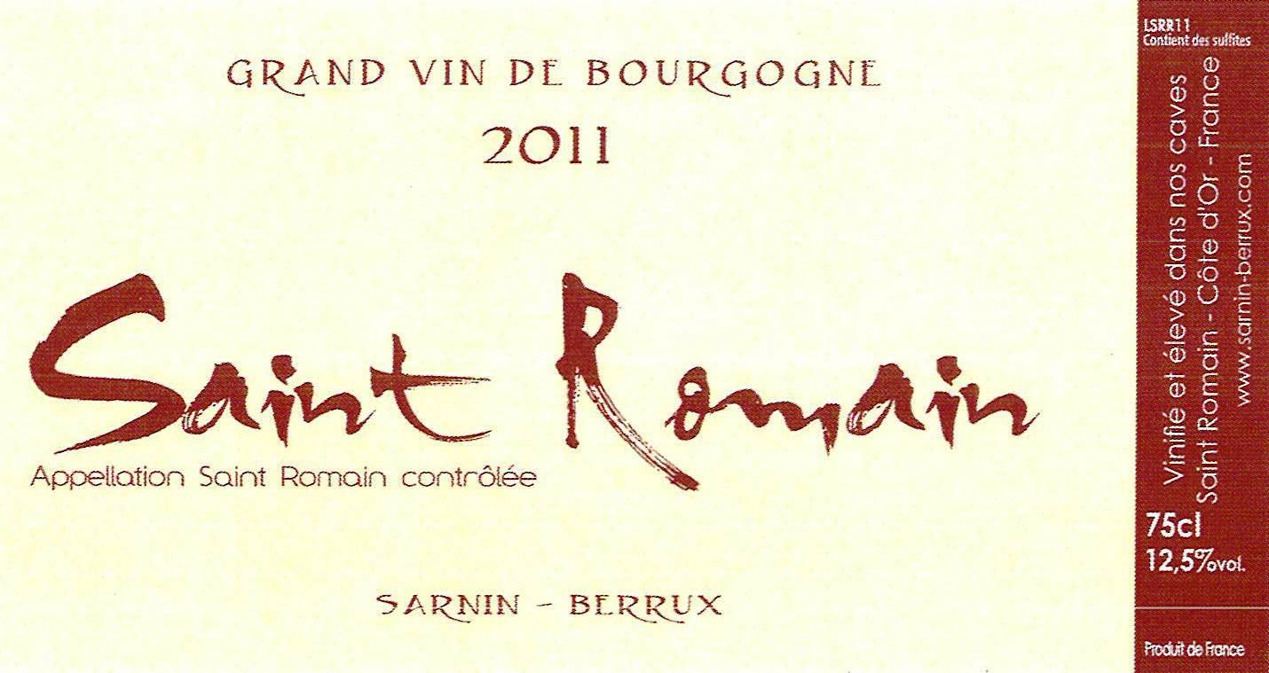 Sarnin - Berrux Grand Vin De Bourgogne