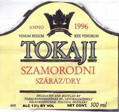 Anno Vinum Regum Tokaji Szamorodni Száraz