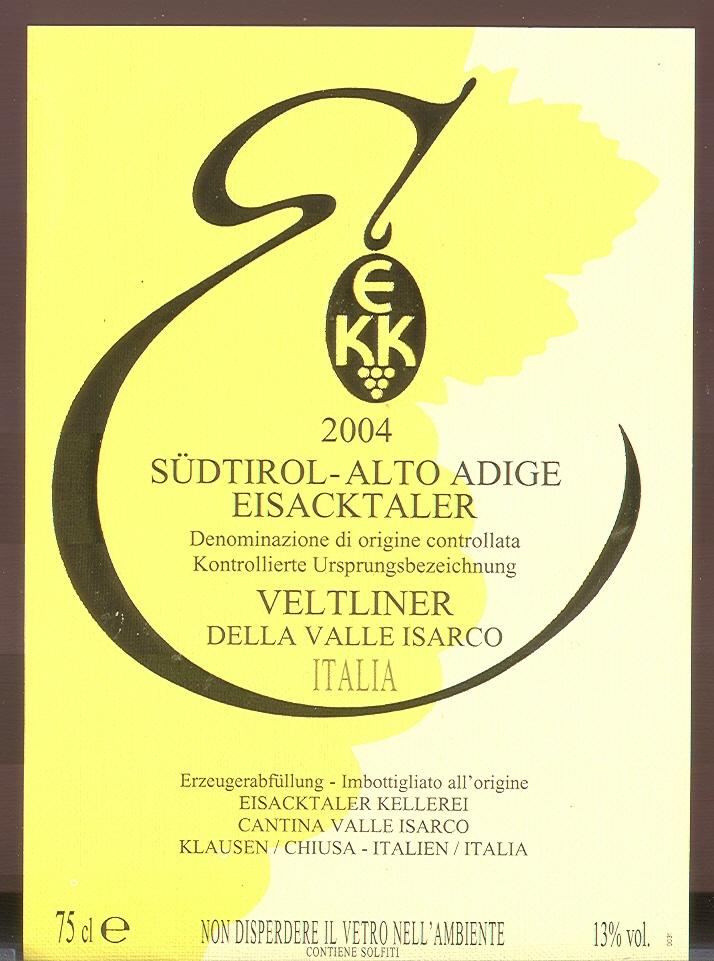 Veltliner Della Valle Isarco