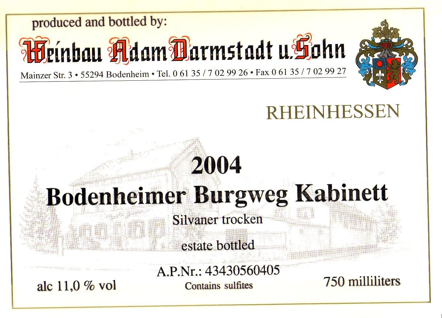 Bodenheimer Burgweg Kabinett