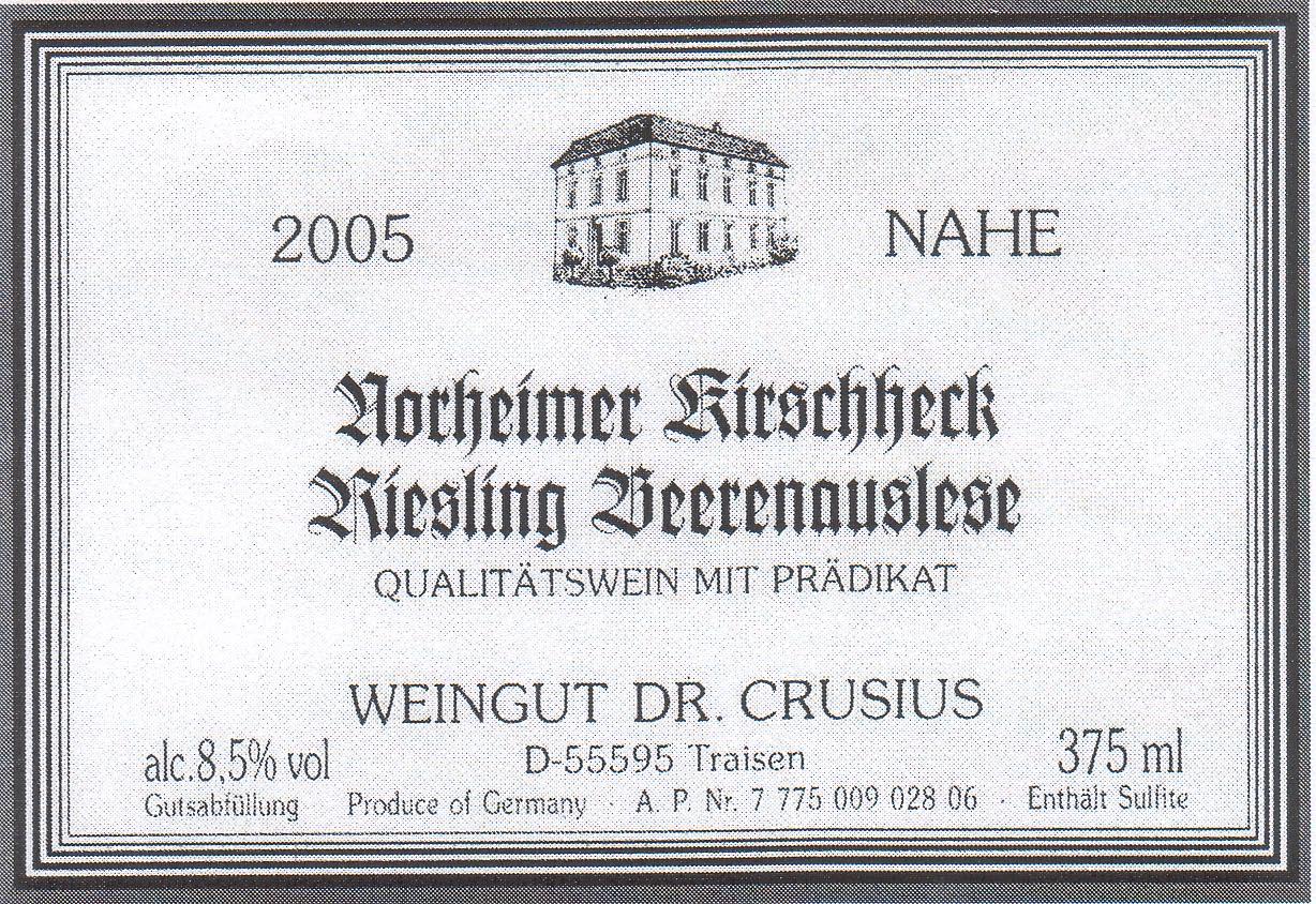 Norheimer Kirschheck Riesling Beerenauslese