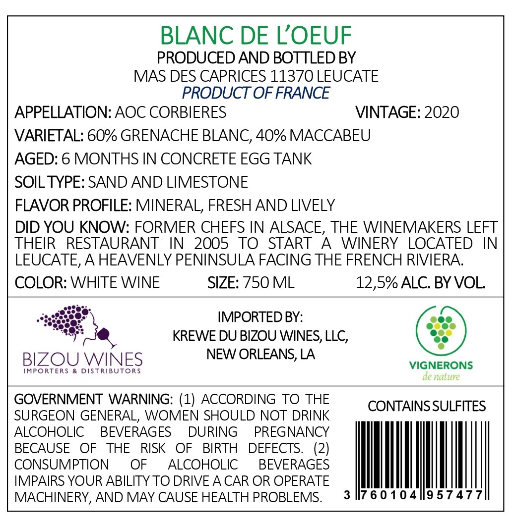 Blanc De L'oeuf