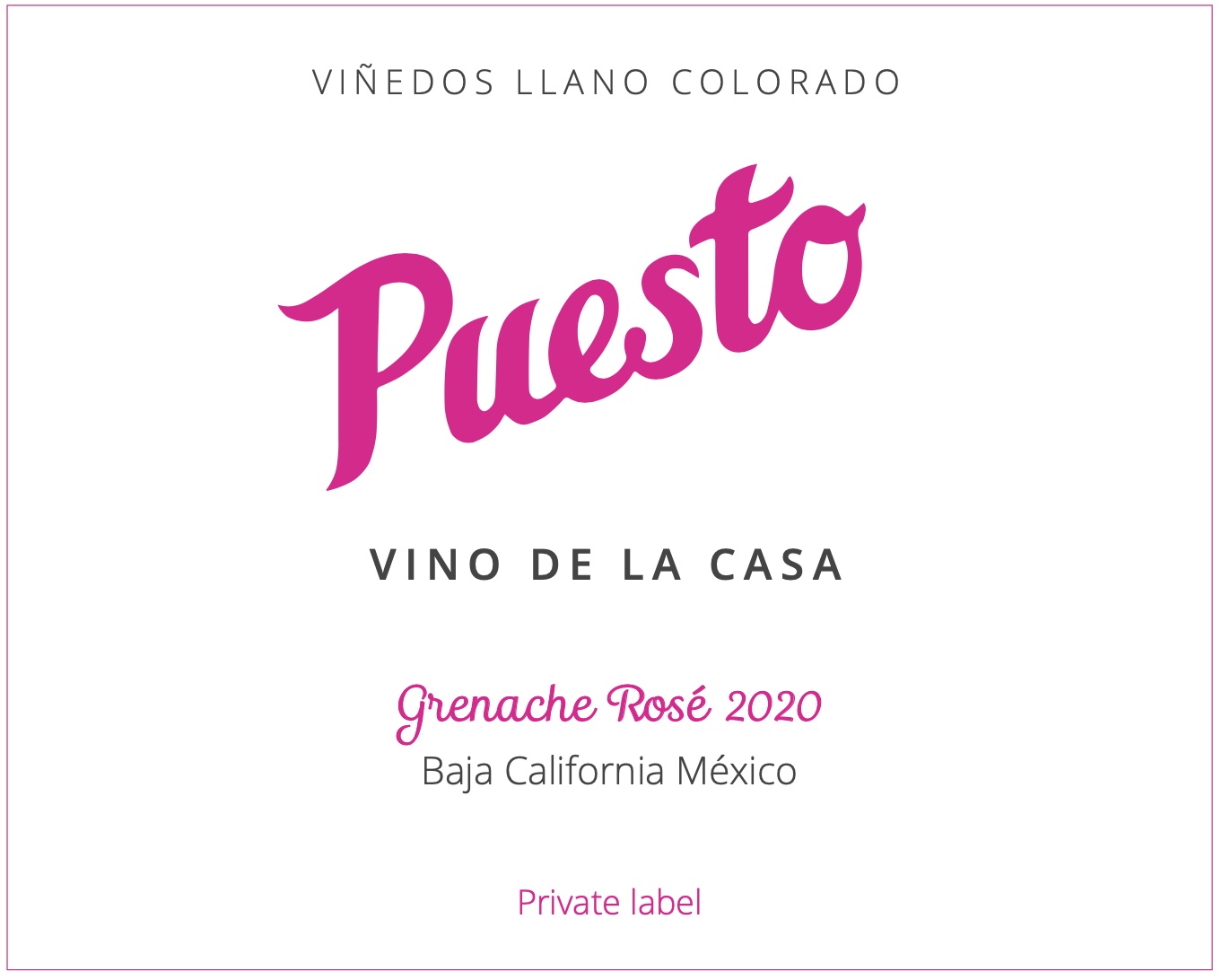 Puesto Vino De La Casa