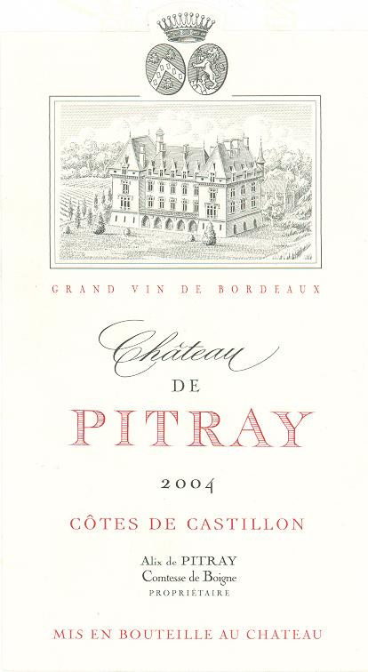 Cotes De Castillon Grand Vin De Bordeaux