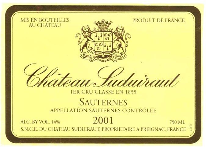 Chateau Suduiraut 1er Cru Classe