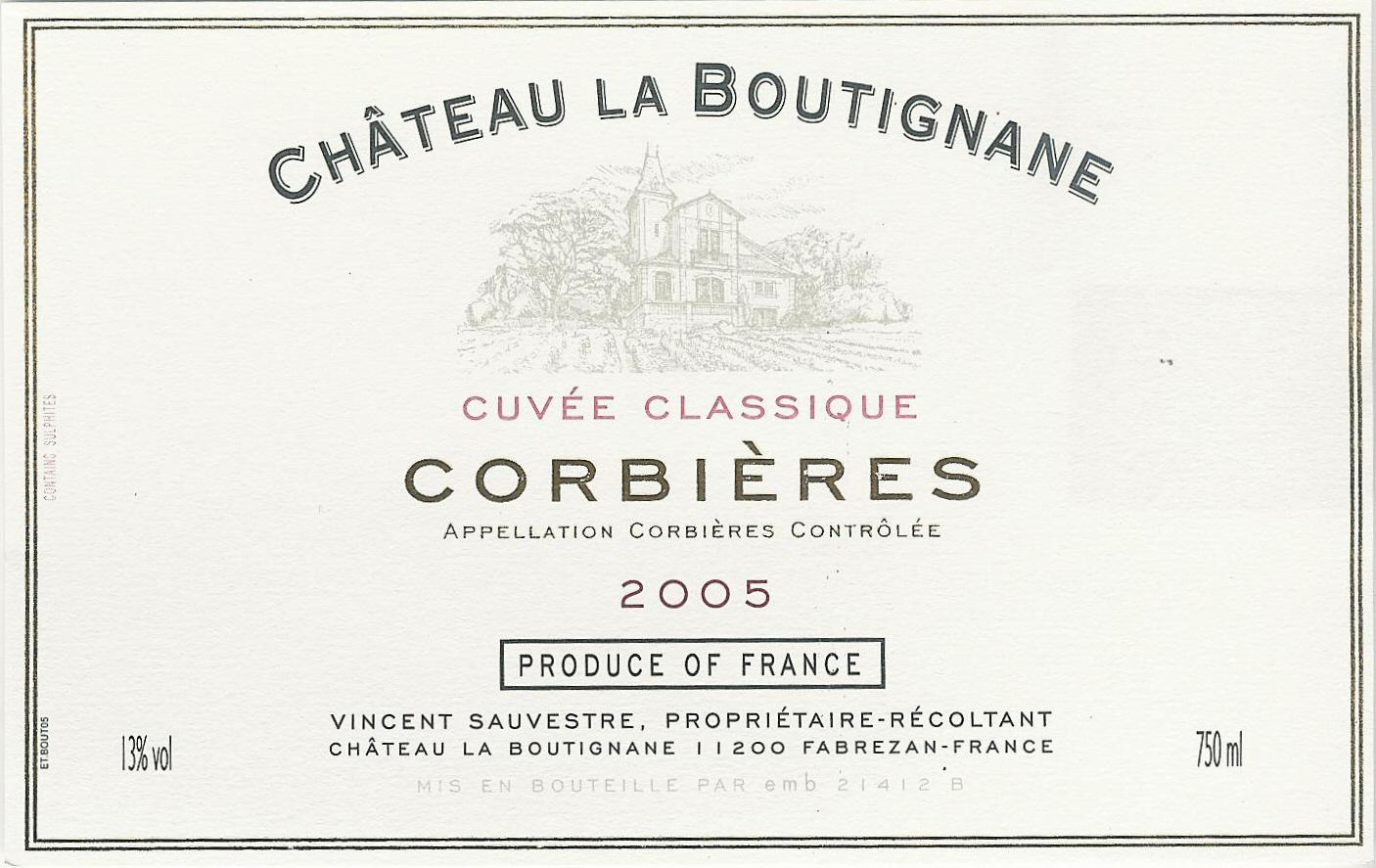 Château La Boutignane Cuvée Classique