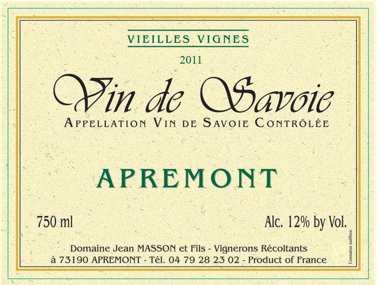 Apremont Vieilles Vignes