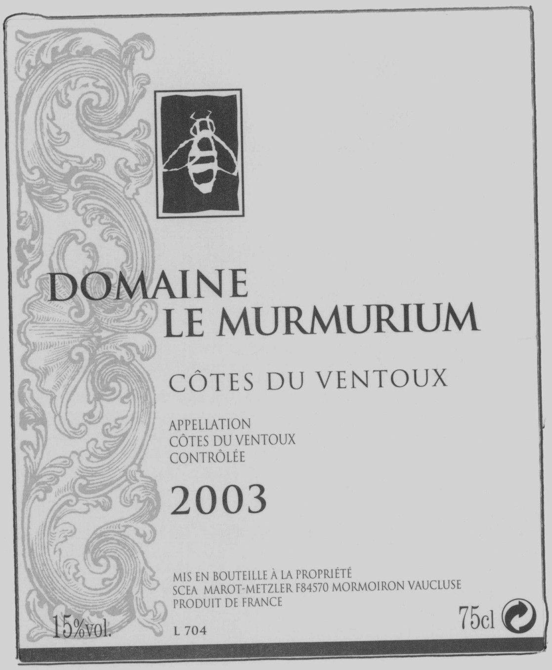 Domaine Le Murmurium Cotes Du Ventoux