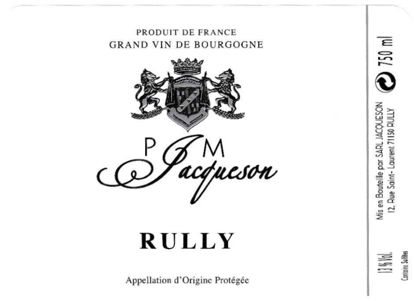 Grand Vin De Bourgogne Jacqueson Rully