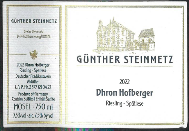 Dhron Hofberger Riesling - Spätlese