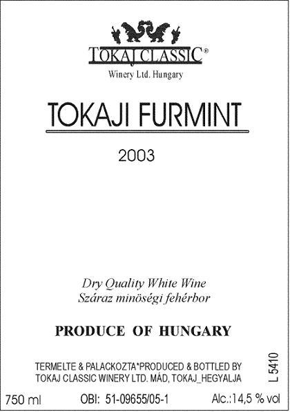 Tokaji Furmint