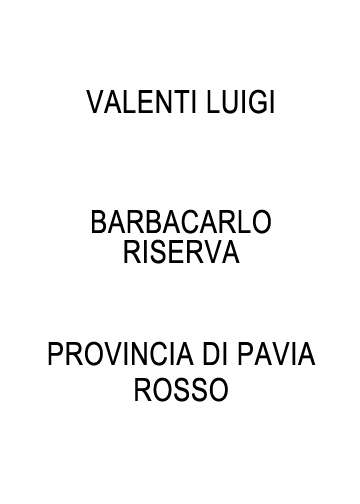 Barbacarlo Riserva