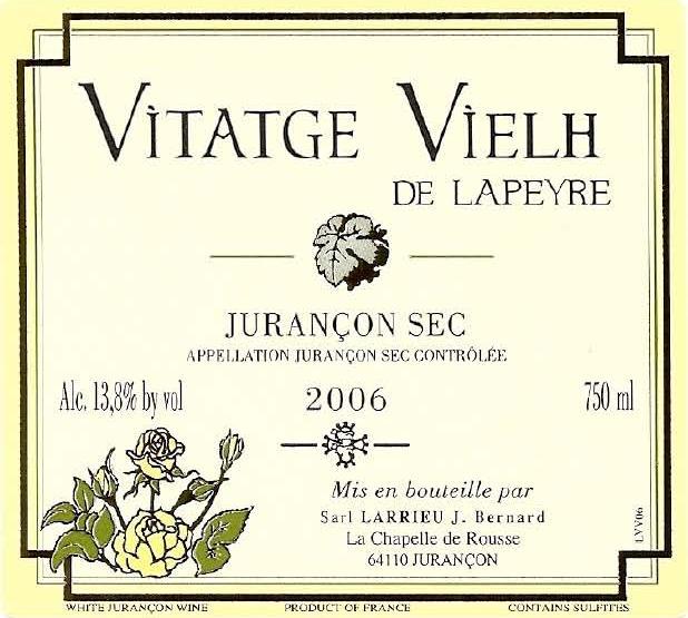 Vitatge Vielh De Lapeyre Jurançon Sec