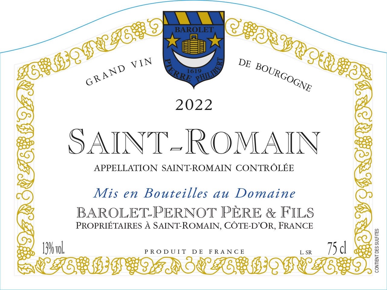 Grand Vin Barolet Pierre De Bourgogne 1619 Philibe 2022