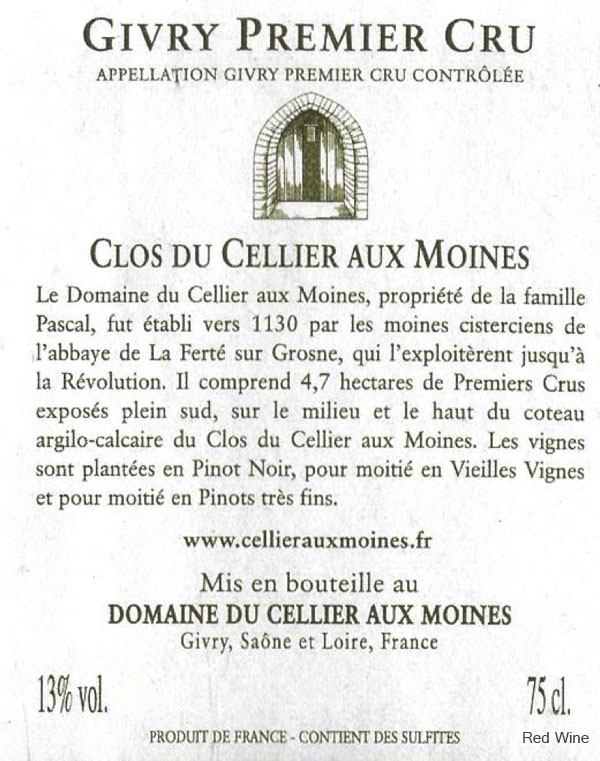 Clos du Cellier aux Moines