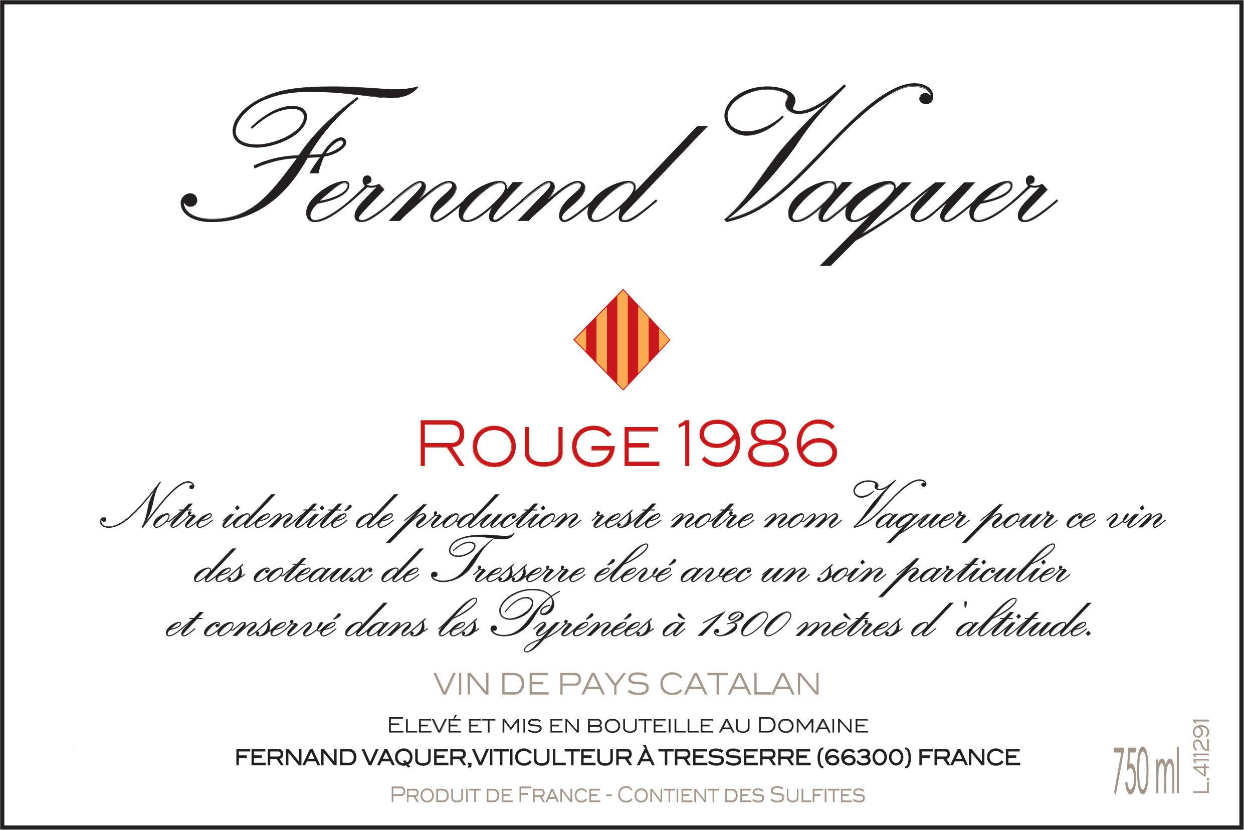 Vin De Pays Catalan Fernand Vaquer