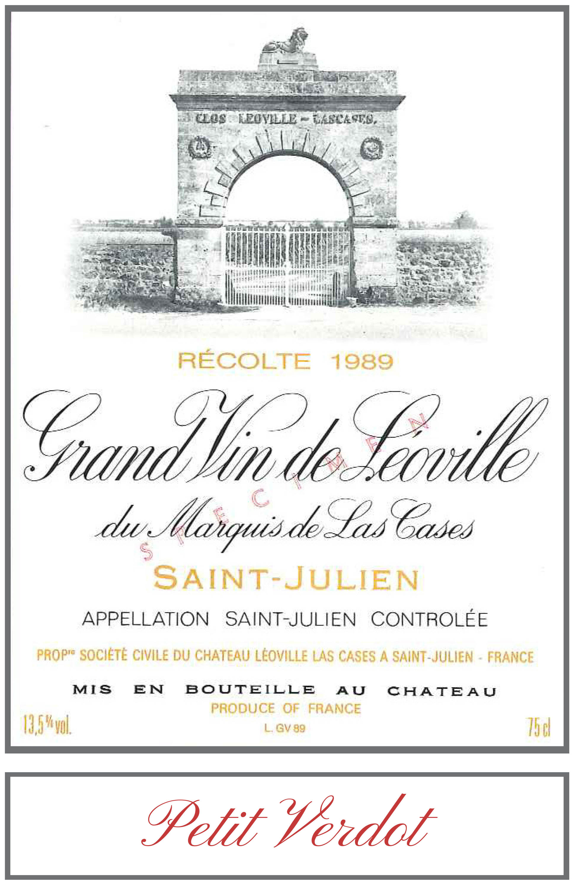 Grand Vin De Leoville Du Marquis De Las Cases
