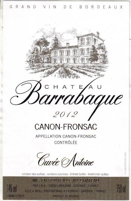Cuvée Antoine Barrabaque