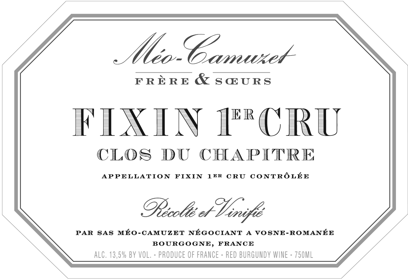 Fixin 1er Cru Clos du Chapitre