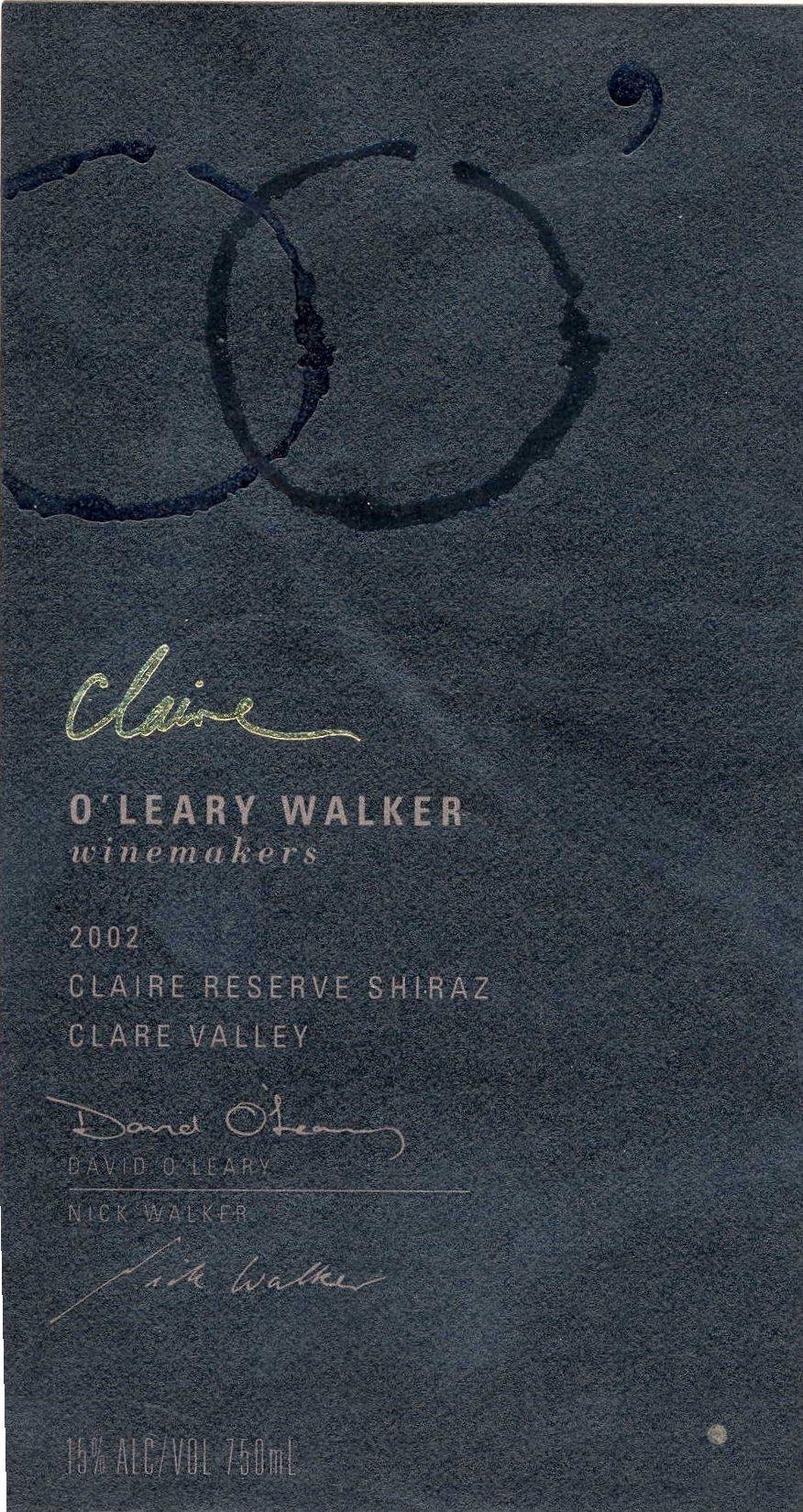 Claire Reserve Shiraz