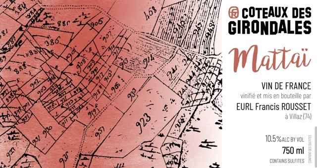 Coteaux Des Girondales Vin De France 100 % Mondeuse Cuvée 'mattaï'