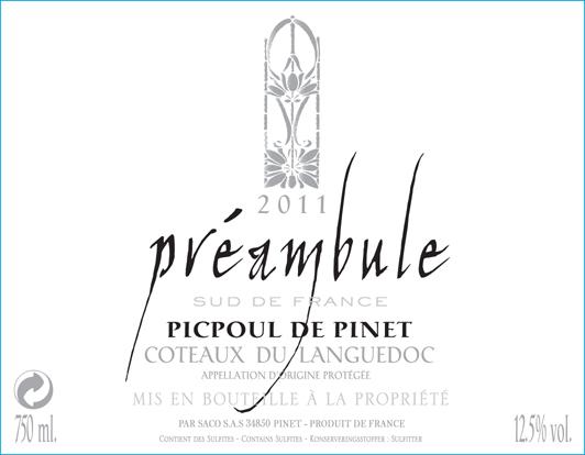 Preambule Picpoul De Pinet