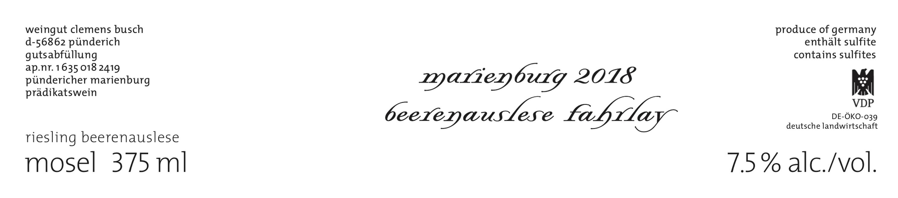 Beerenauslese Fahrlay