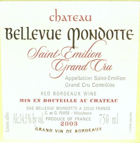 Chateau Bellevue Mondotte