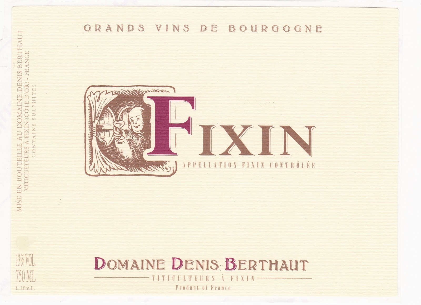 Fixin Red Burgundy Wine