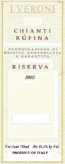 Chianti Rufina Riserva
