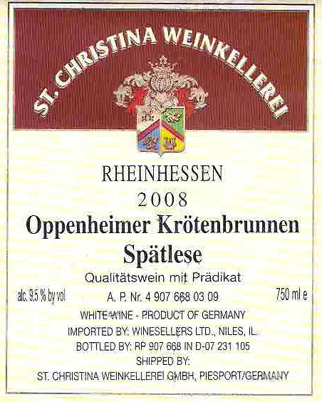 Oppenheimer Krötenbrunnen Spätlese