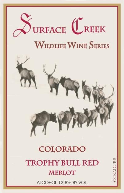 Wildlife Wine Series Trophy Bull Red
