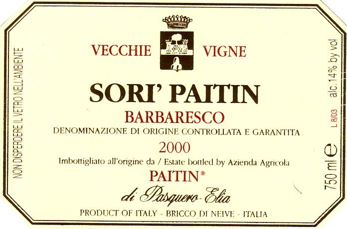 Vecchie Vigne Sori Paitin