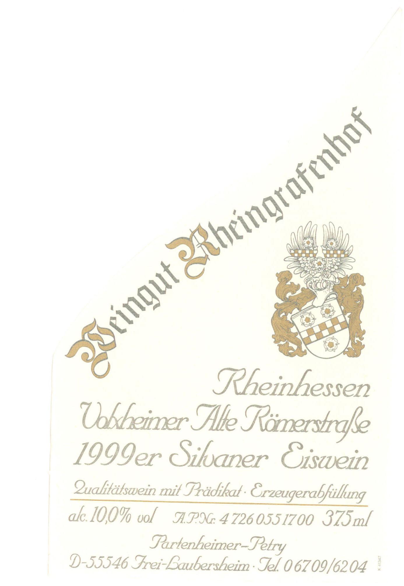Volxheimer Alte Römerstraße Silvaner Eiswein