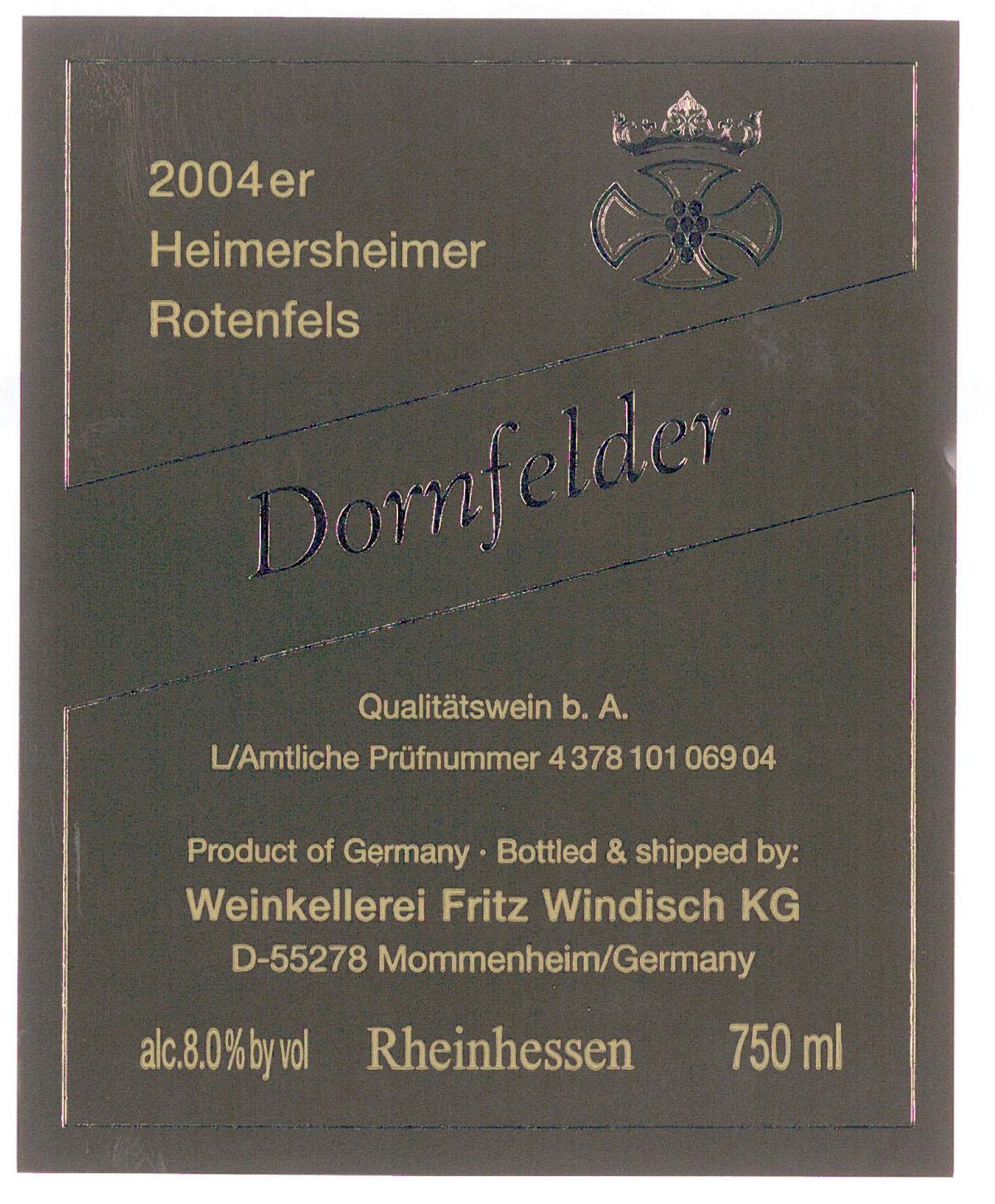 Dornfelder Heimersheimer Rotenfels