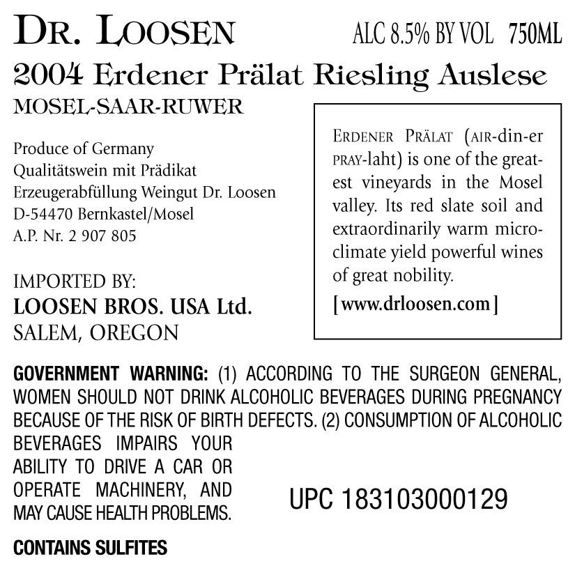 Erdener Prälat Riesling Auslese