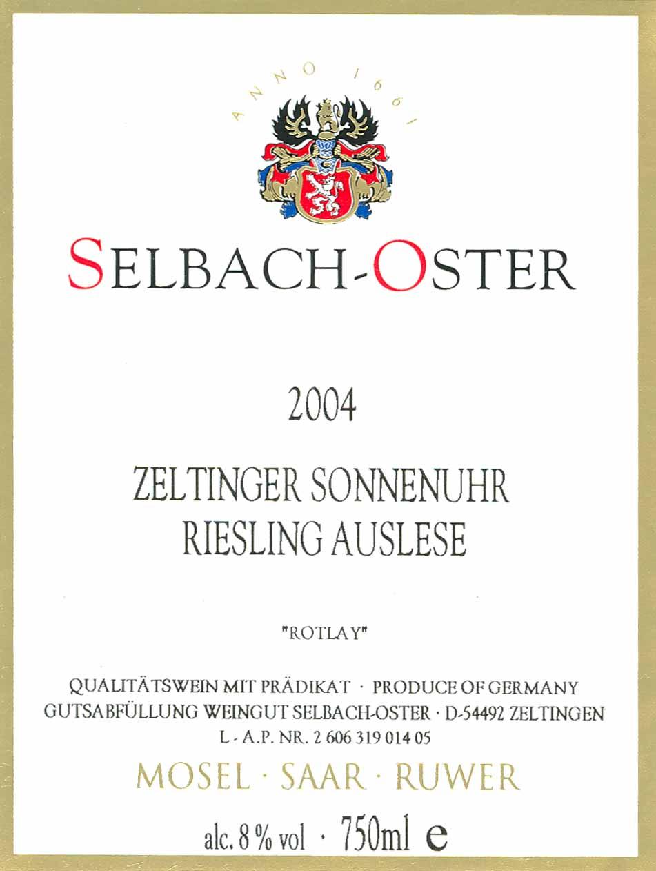 Zeltinger Sonnenuhr Riesling Auslese