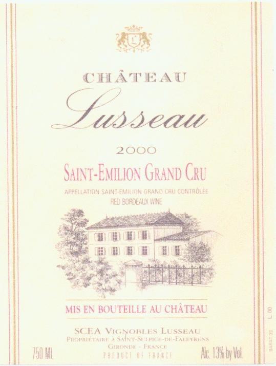 Château Lusseau Saint-Emilion Grand Cru
