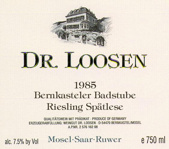 Bernkasteler Badstube Riesling Spätlese