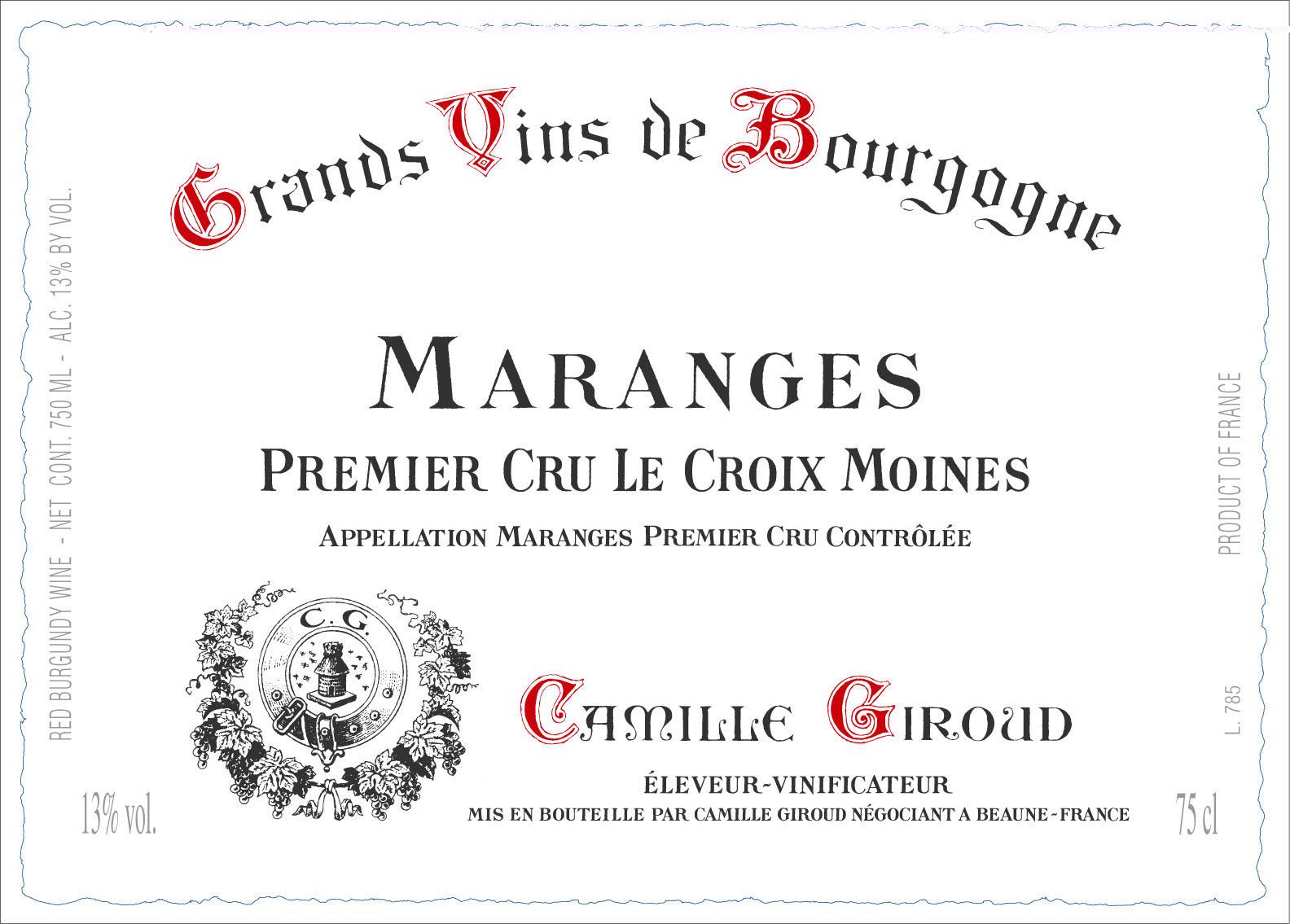 Premier Cru Le Croix Moines