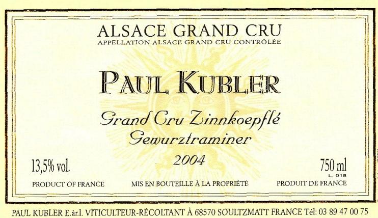 Grand Cru Zinnkoepflé