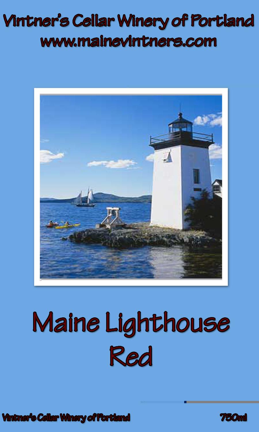 Maine Lighthouse Red