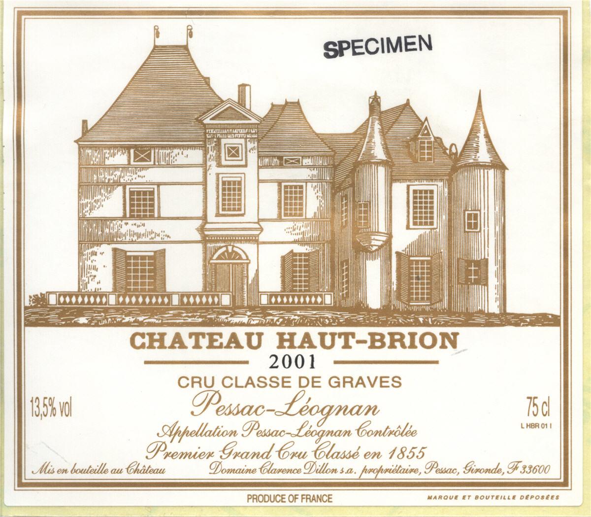 Haut - Brion Aoc Pessac - Leognan Red Bordeaux